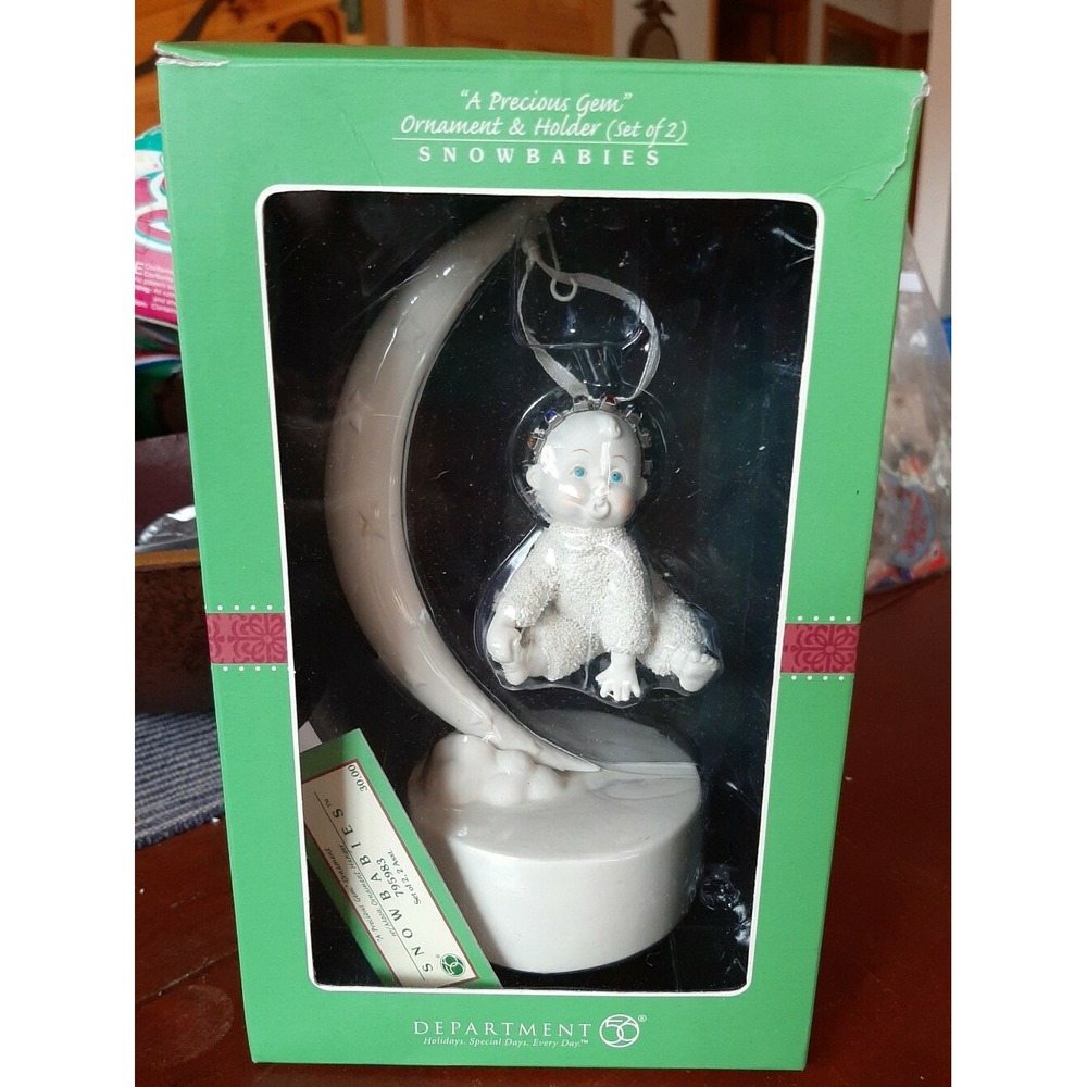 Dept 56 Snowbabies A Precious Gem Ornament & Holder 2007 #795983 NIB